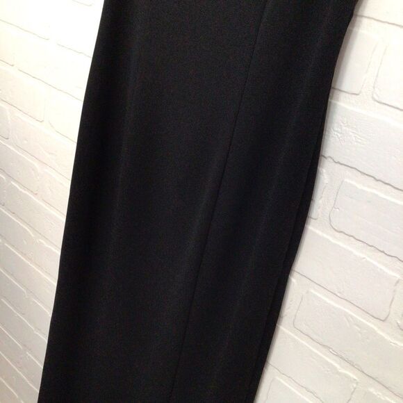 JOSEPH Ribkoff long black dress classic open back ribbon sleeveless black size 4 - Picture 10 of 15